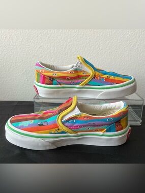 Vans x Sesame Street Kids Classic Slip-On Multi-Color Sneakers Size 10.5